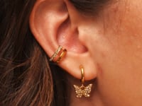 Moon Phase Duo Brilliant Earcuff Gold