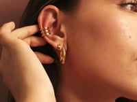 Moon Phase Trio Plain Earcuff Gold