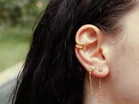 Star Track Tassel Ohrringe Gold