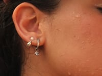 Mermaid Tear Ohrringe Silber