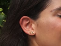 Dazzling Round Stud Ohrringe Gold