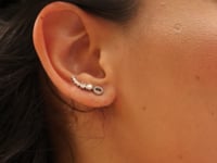 Bubble Round Stud Ohrringe Silber