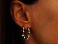 Dual Shine Pearl Ohrringe Silber