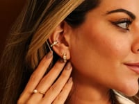 Sparkle Arc Ohrringe Gold