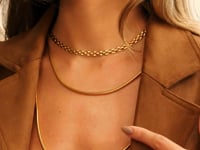 Round Sleek Long Kette Gold