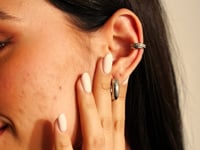 Huggie Hoop Ohrringe Silber