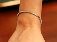 Classic Round Sleek ARMBAND Silber