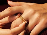 Twilight Beads Ring Gold