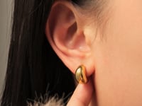 Modern Bean Ohrringe Gold