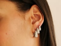 Sparkling Hoop Large Ohrringe Silber