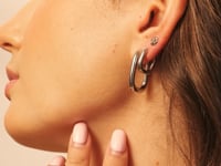 Med U Hoop Ohrringe Silber