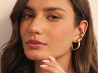 Textured Stud Ohrringe Gold