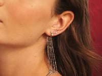 Moonlit Tassel Ohrringe Silber