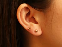 Round Ball  Ohrringe Rosegold