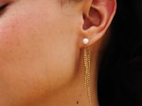 Fringe Pearl Ohrringe Gold
