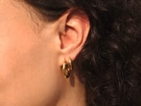 22mm Textured Hoops Ohrringe Gold
