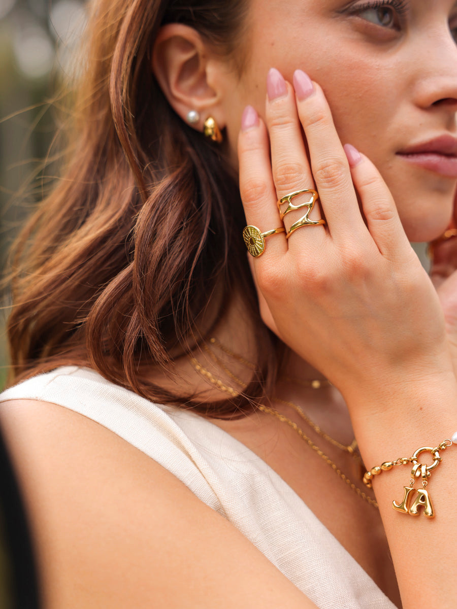 Puffy Letter Chain Charms