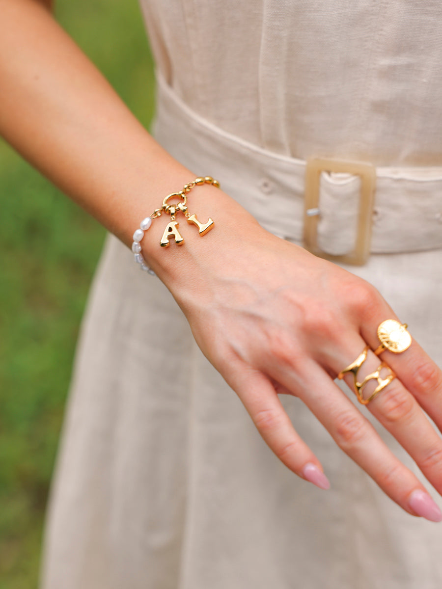 Puffy Letter Ketten-Charms