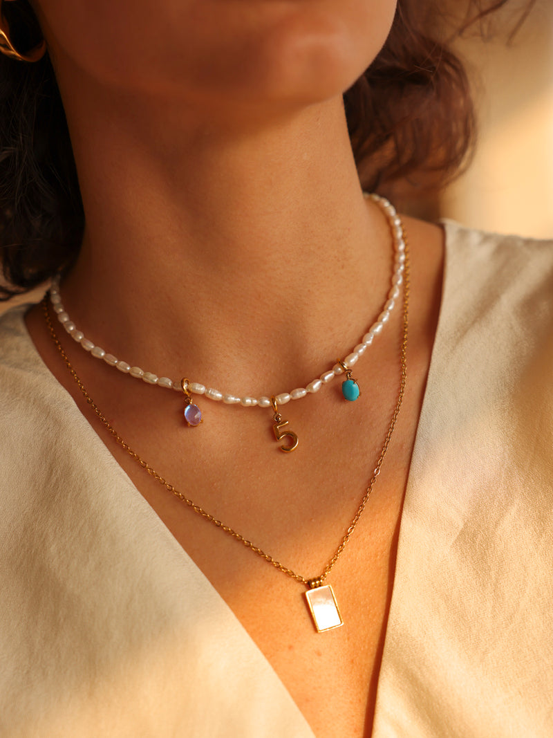 ICRUSH Crescent Pearl Kette