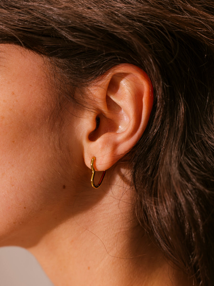 20mm Open My Heart Earrings Gold – ICRUSH