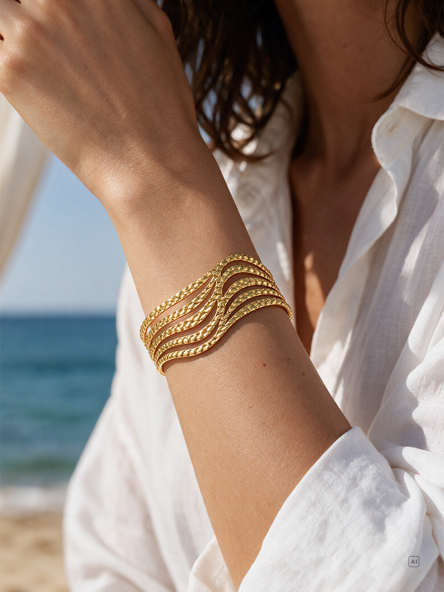 Graceful Ripple Armcuff