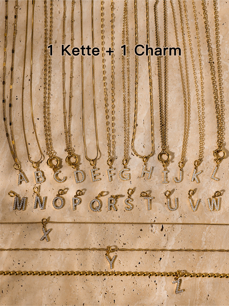 Brilliant Letter Ketten-Charms Bundle