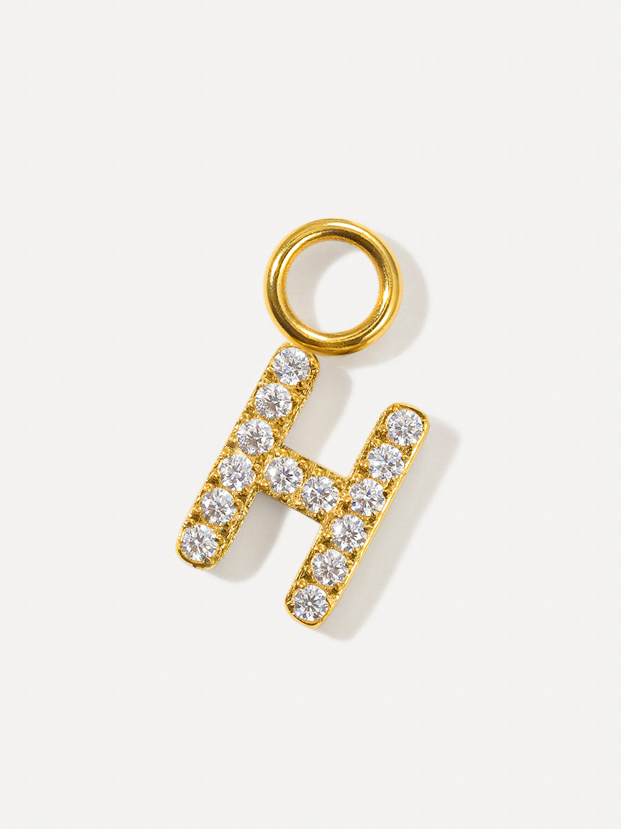 Dazzling Letter Charm - H