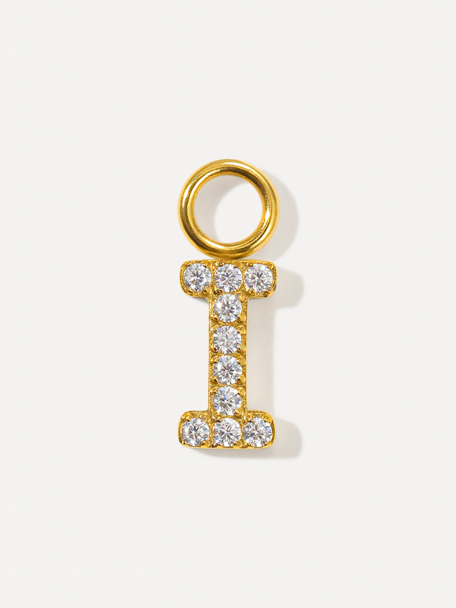 Dazzling Letter Charm - I