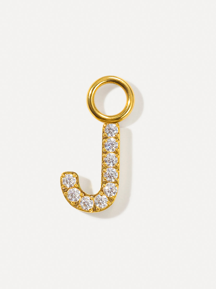 Dazzling Letter Charm - J