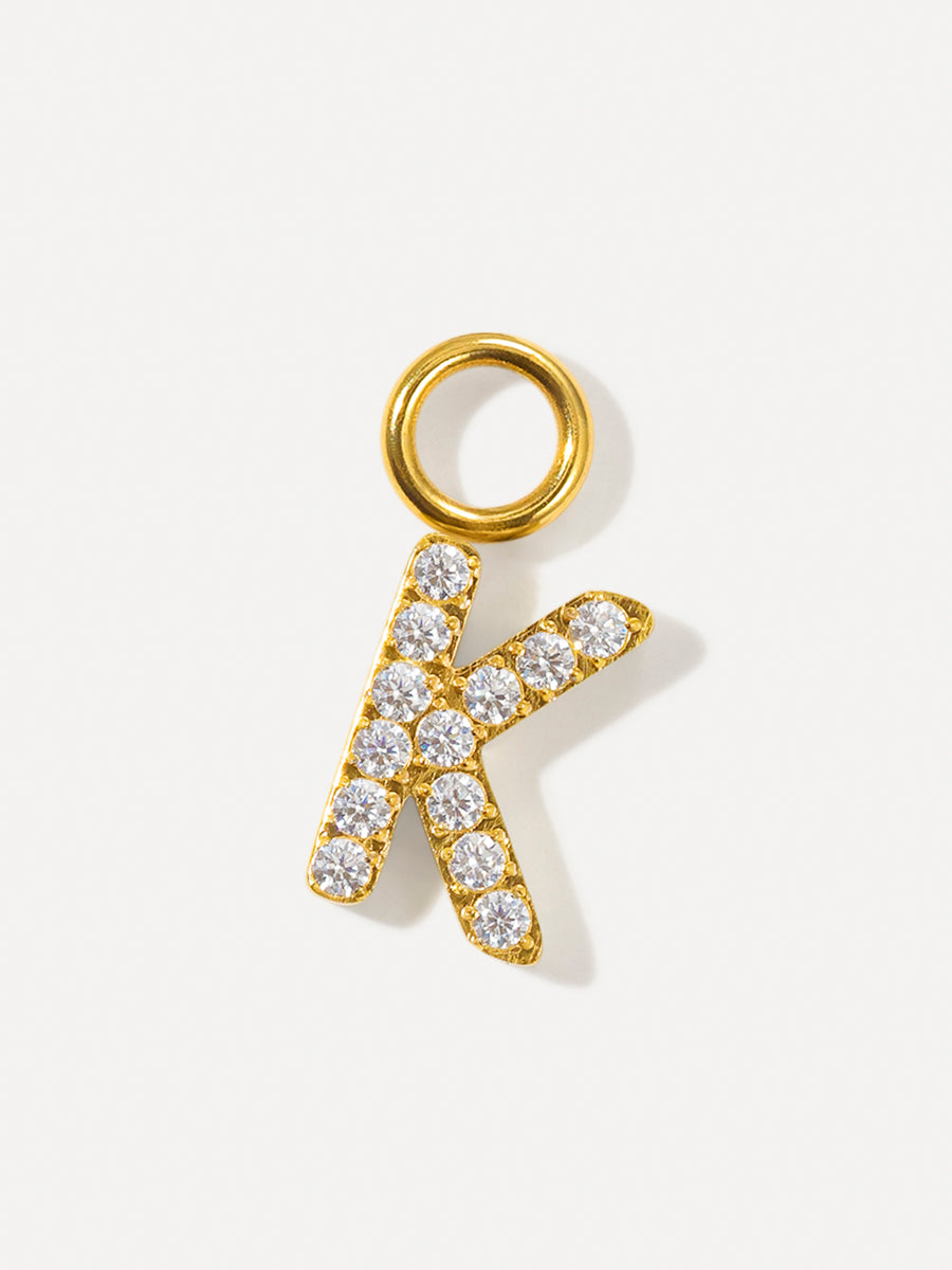 Dazzling Letter Charm - K