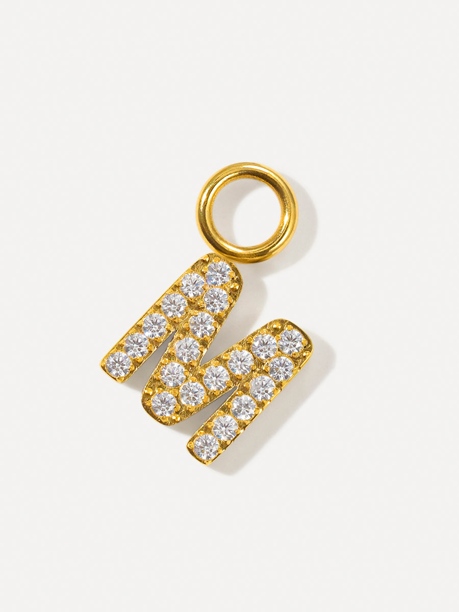 Dazzling Letter Charm - M