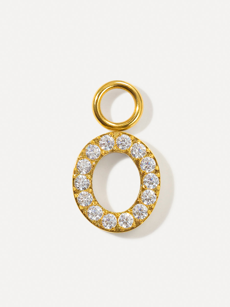 Dazzling Letter Charm - O
