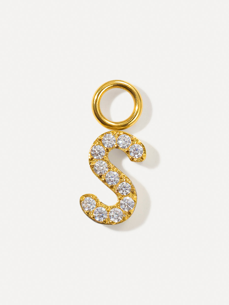 Dazzling Letter Charm - S