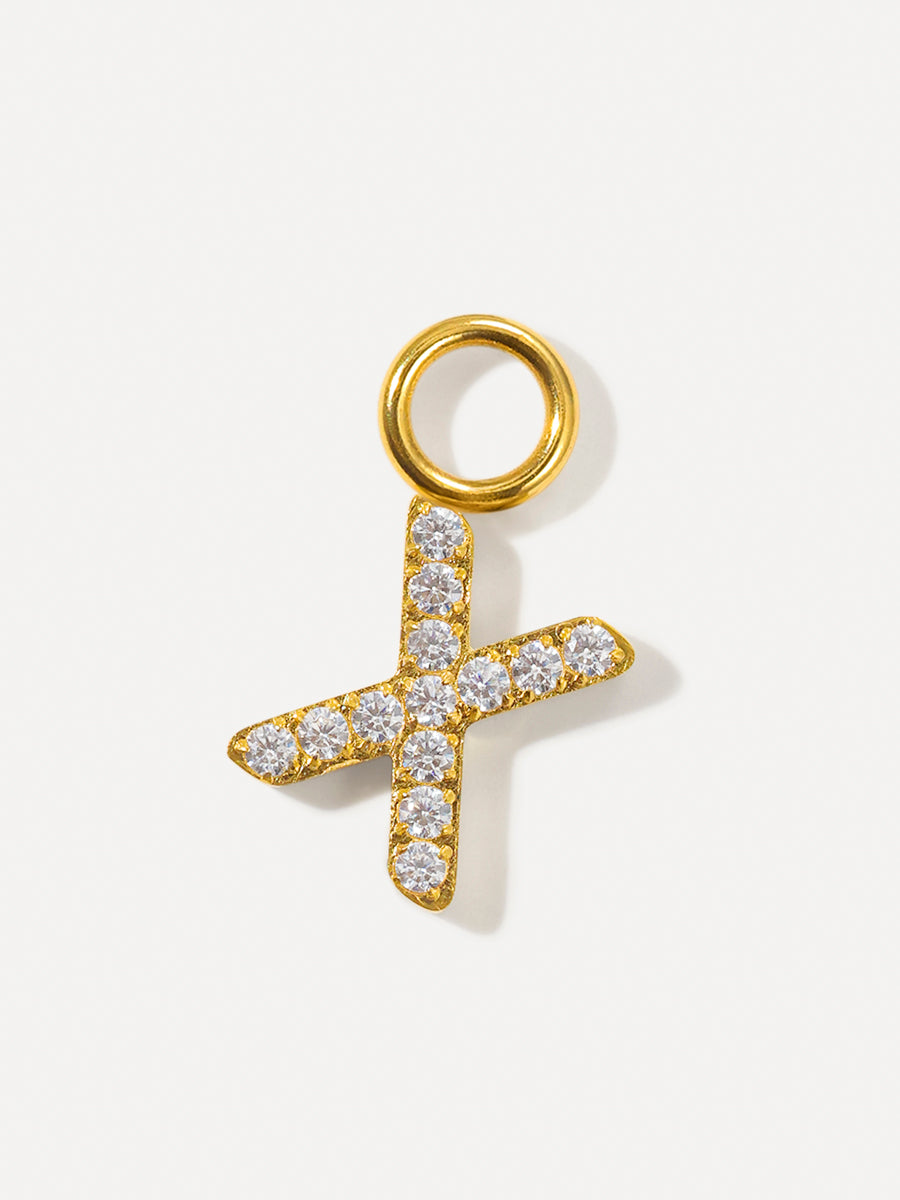 Dazzling Letter Charm - X