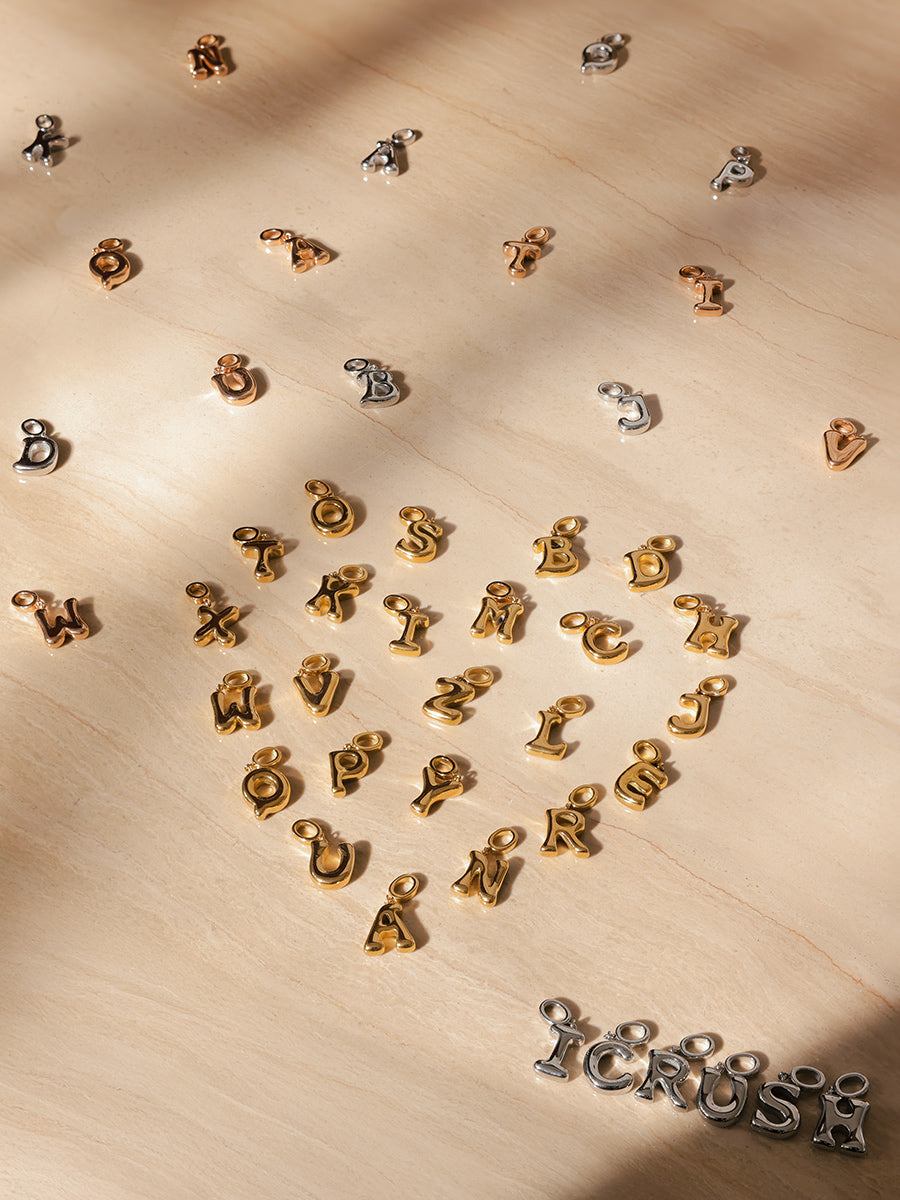Puffy Letter Charm