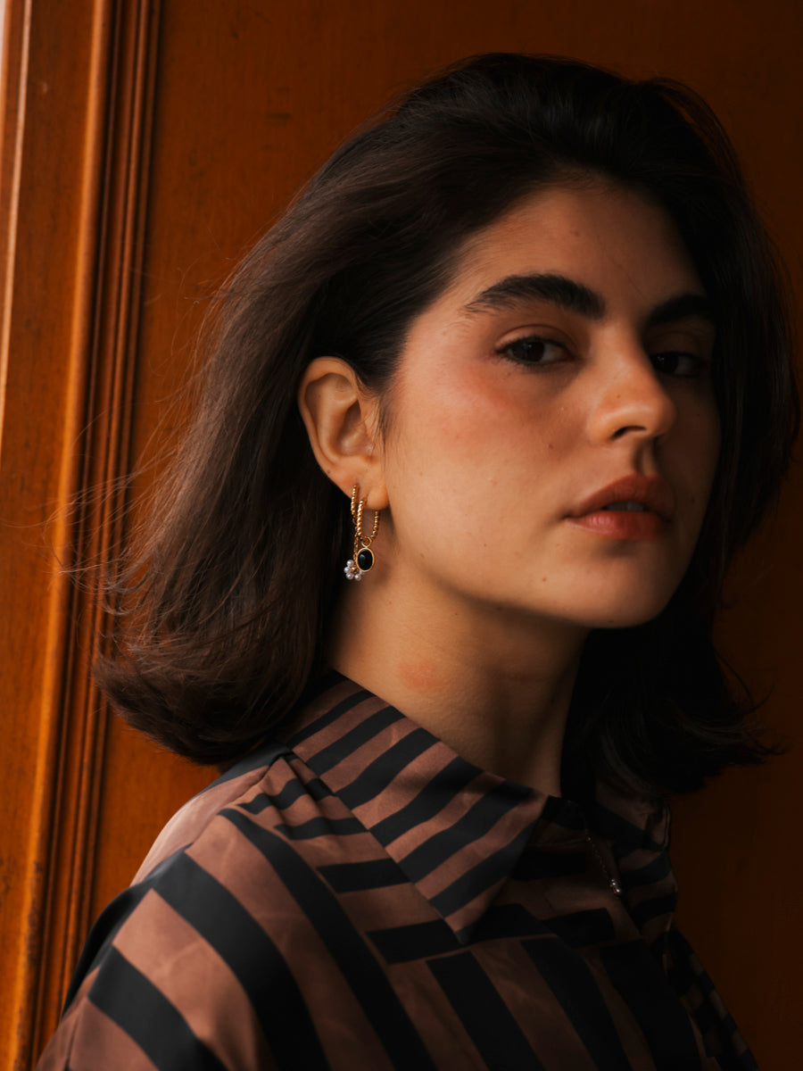 10x8,2mm Midnight Elegance Ohrring-Charm