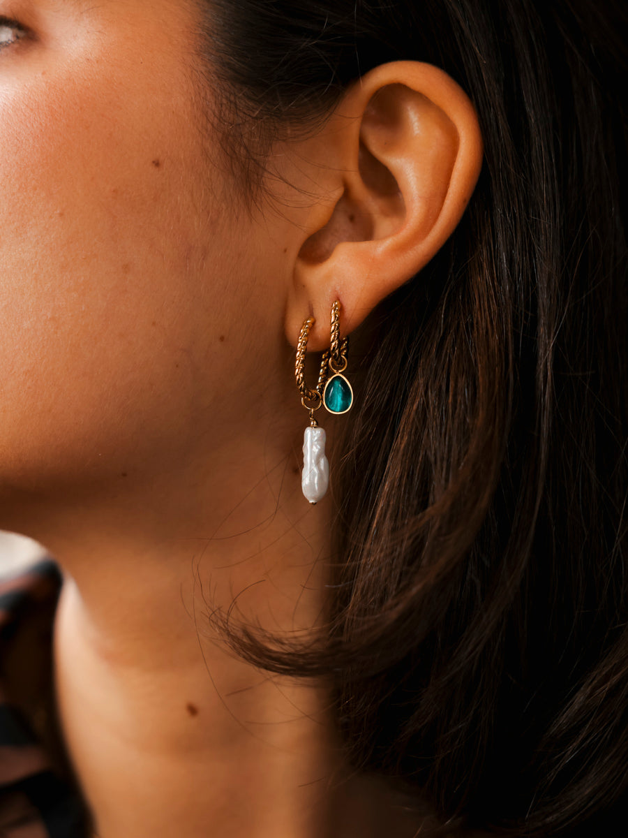 9,3x7mm Mystic Teardrop Ohrring-Charm