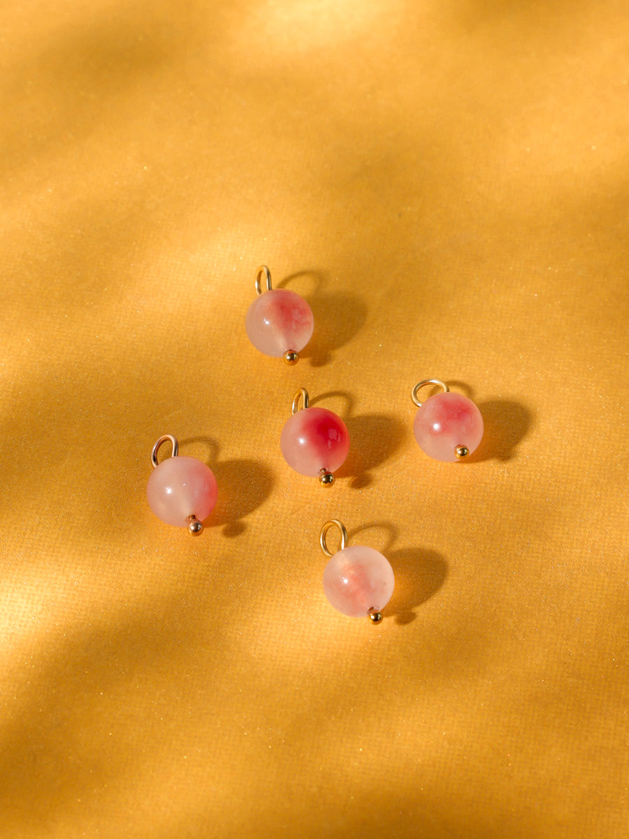 8,4mm Strawberry Pink Ohrring-Charm
