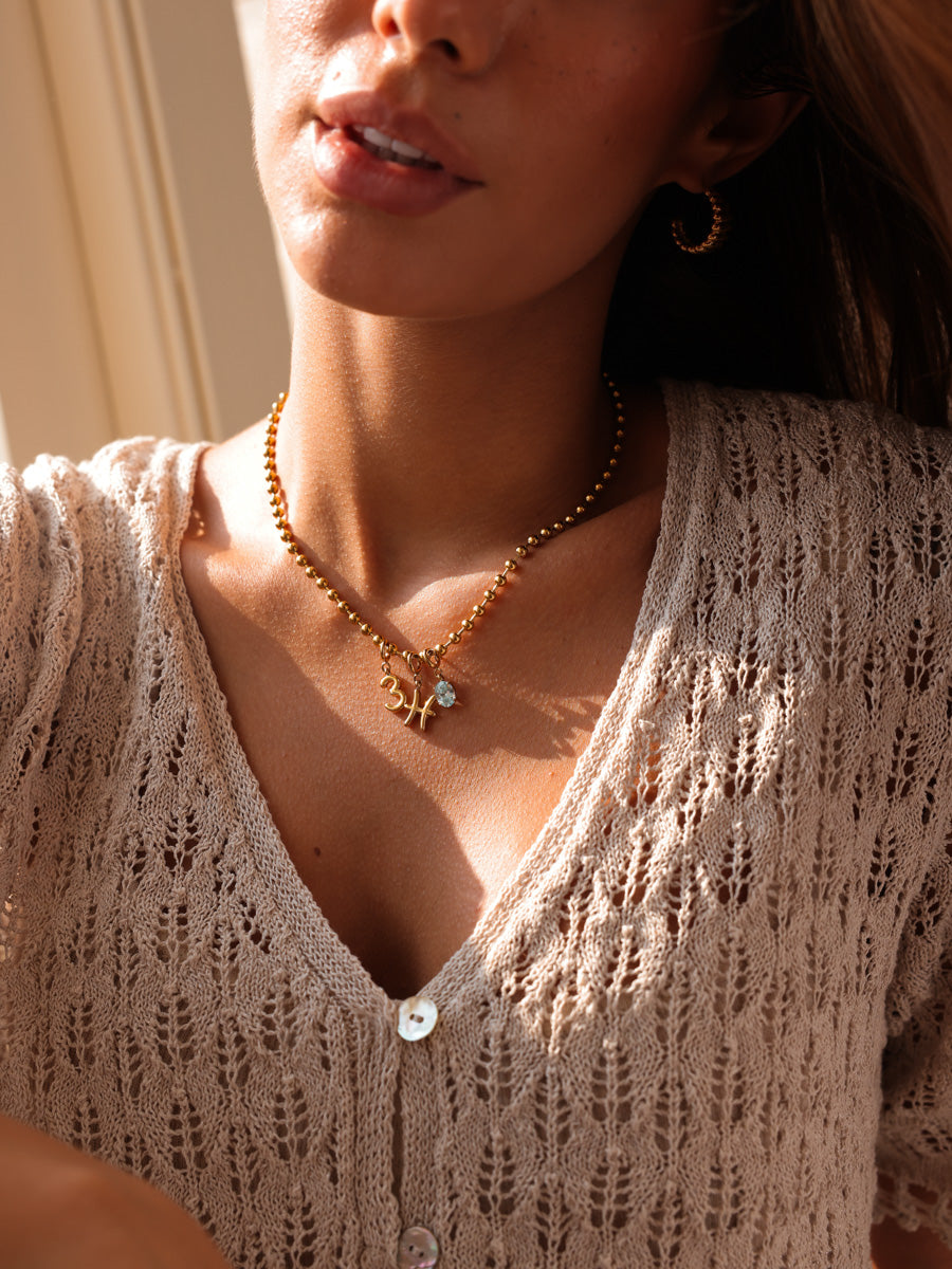 Classic Number Ketten-Charm - 3