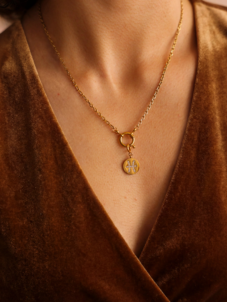 Twinkling Zodiac Ketten-Charm - Pisces