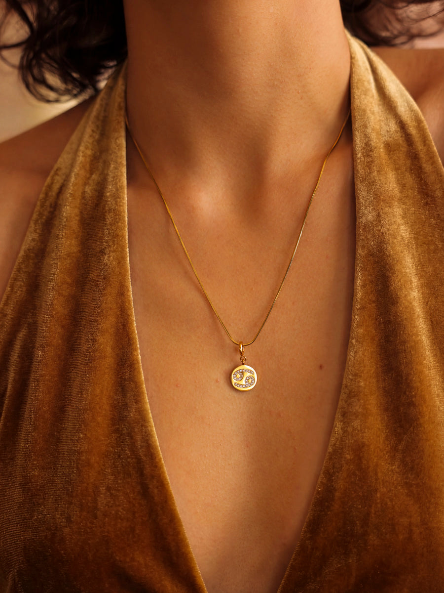 Twinkling Zodiac Ketten-Charm - Cancer