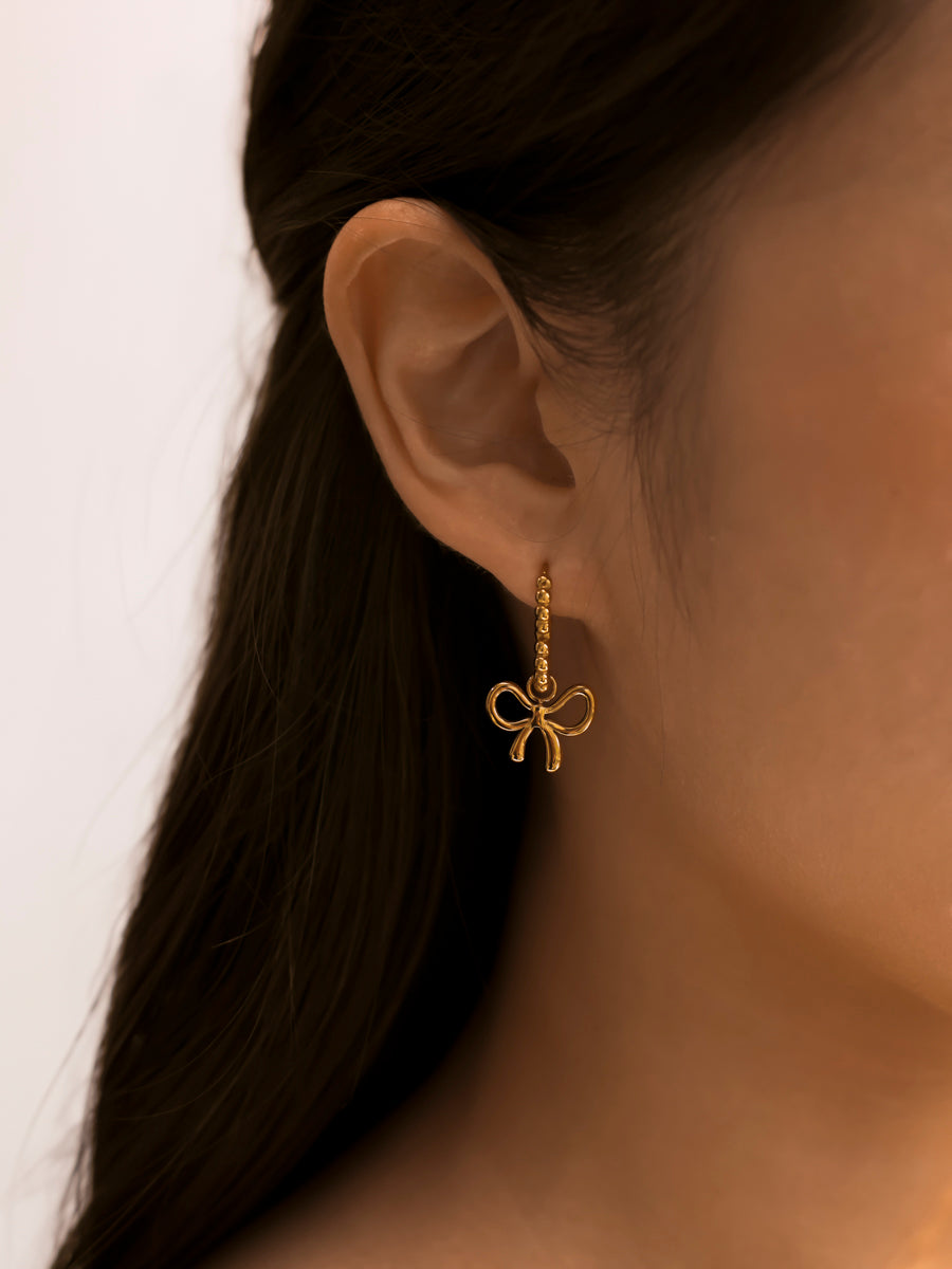 15,8x13,6mm Shiny Bow Ohrring-Charm