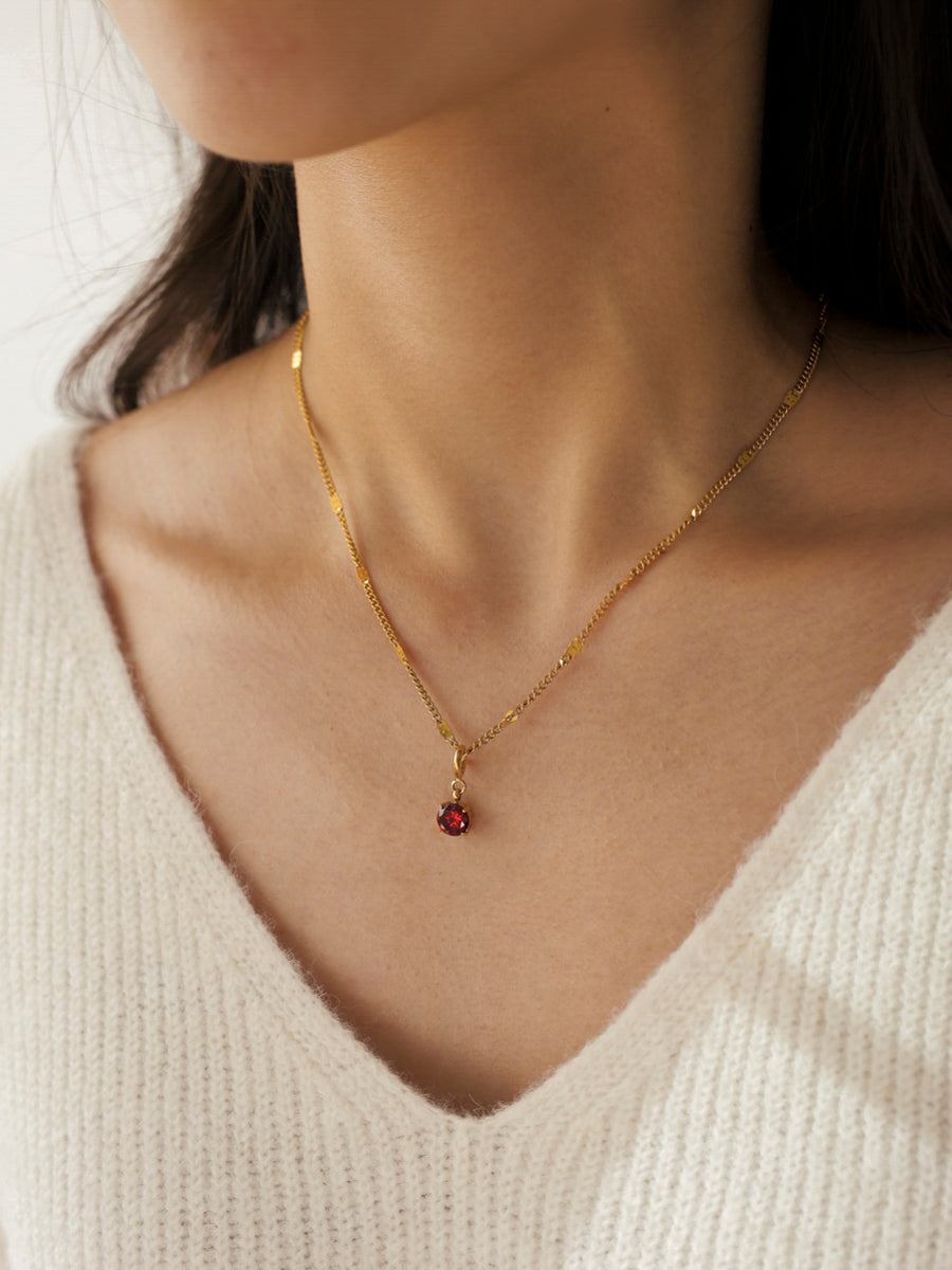 Crystal Delight Dark Red Ketten-Charm