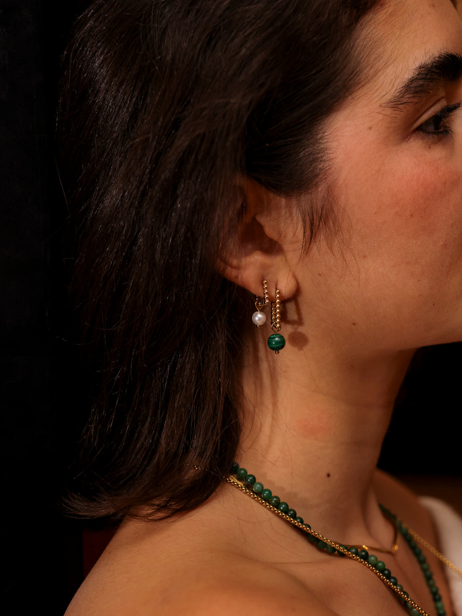 8mm Verdant Elegance Ohrring-Charm