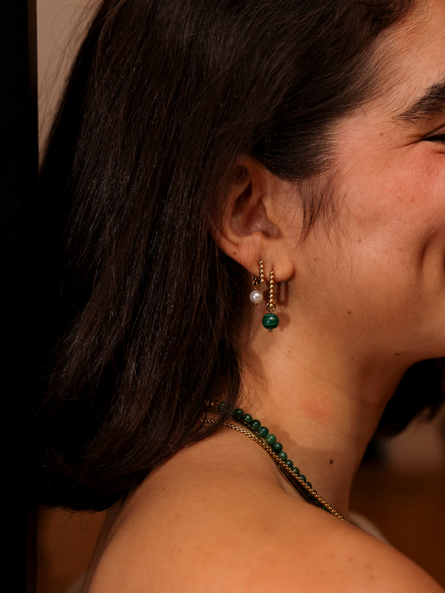 8mm Verdant Elegance Ohrring-Charm