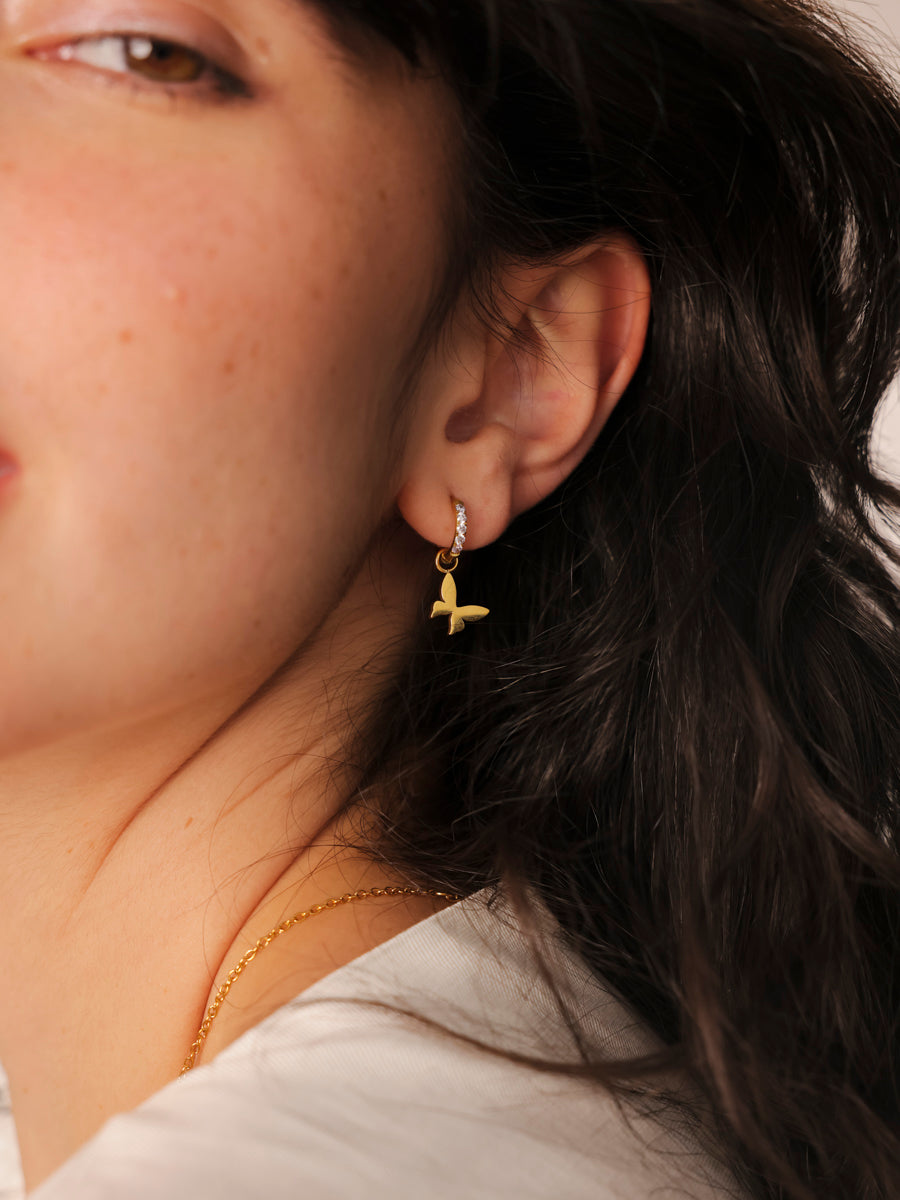 8,4x10,2mm Lyrical Butterfly Ohrring-Charm