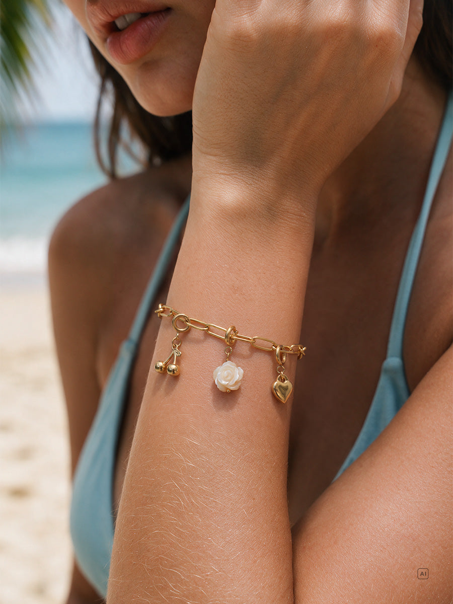 Moon Rose Ketten-Charm