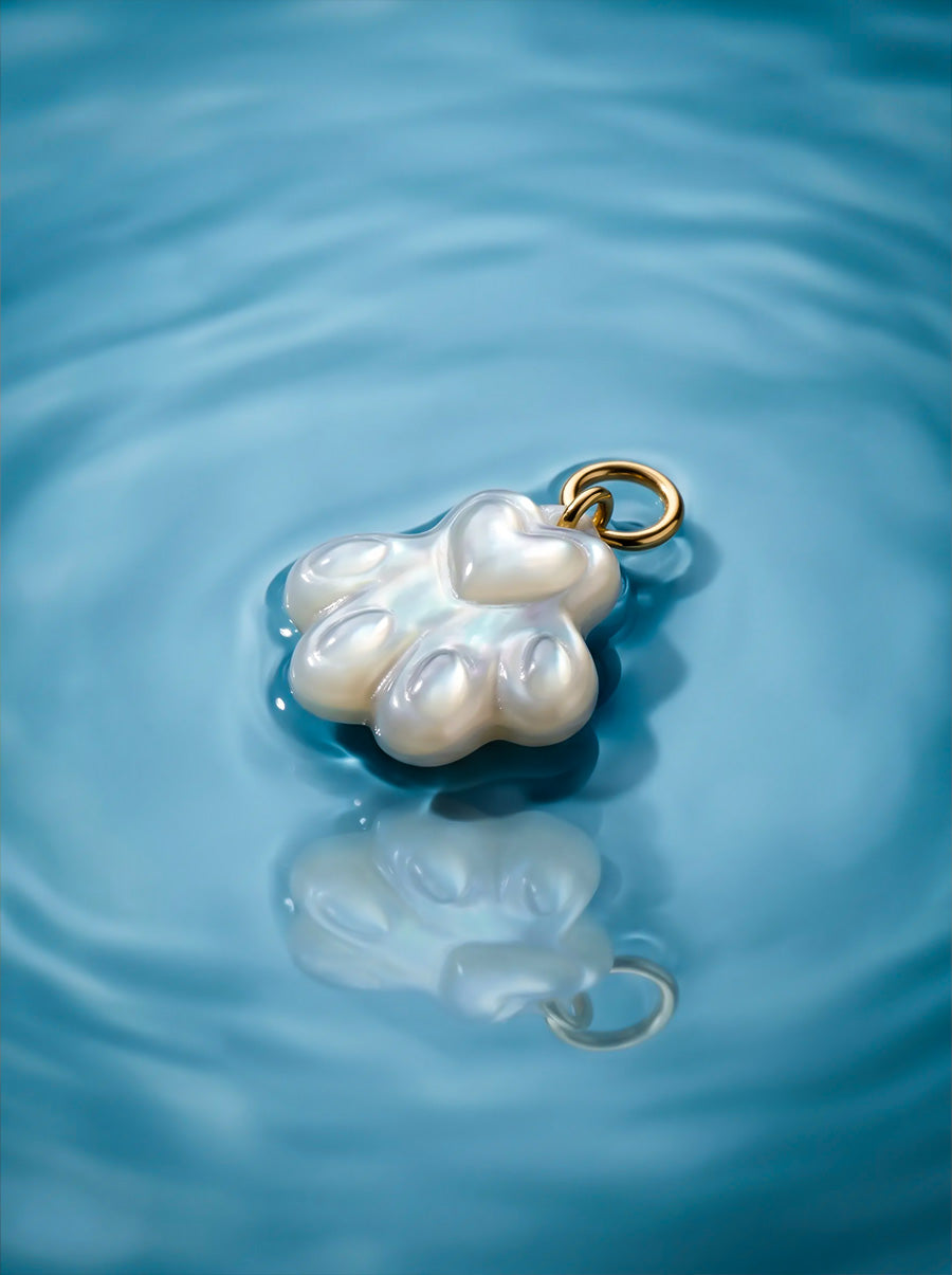 Pawprint Heart Ohrring-Charm ICRUSH