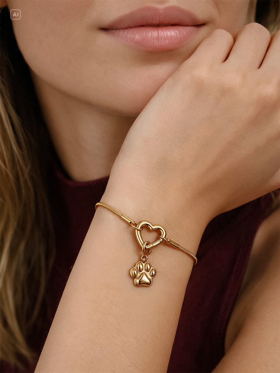 Crush Link Clasp Heart
