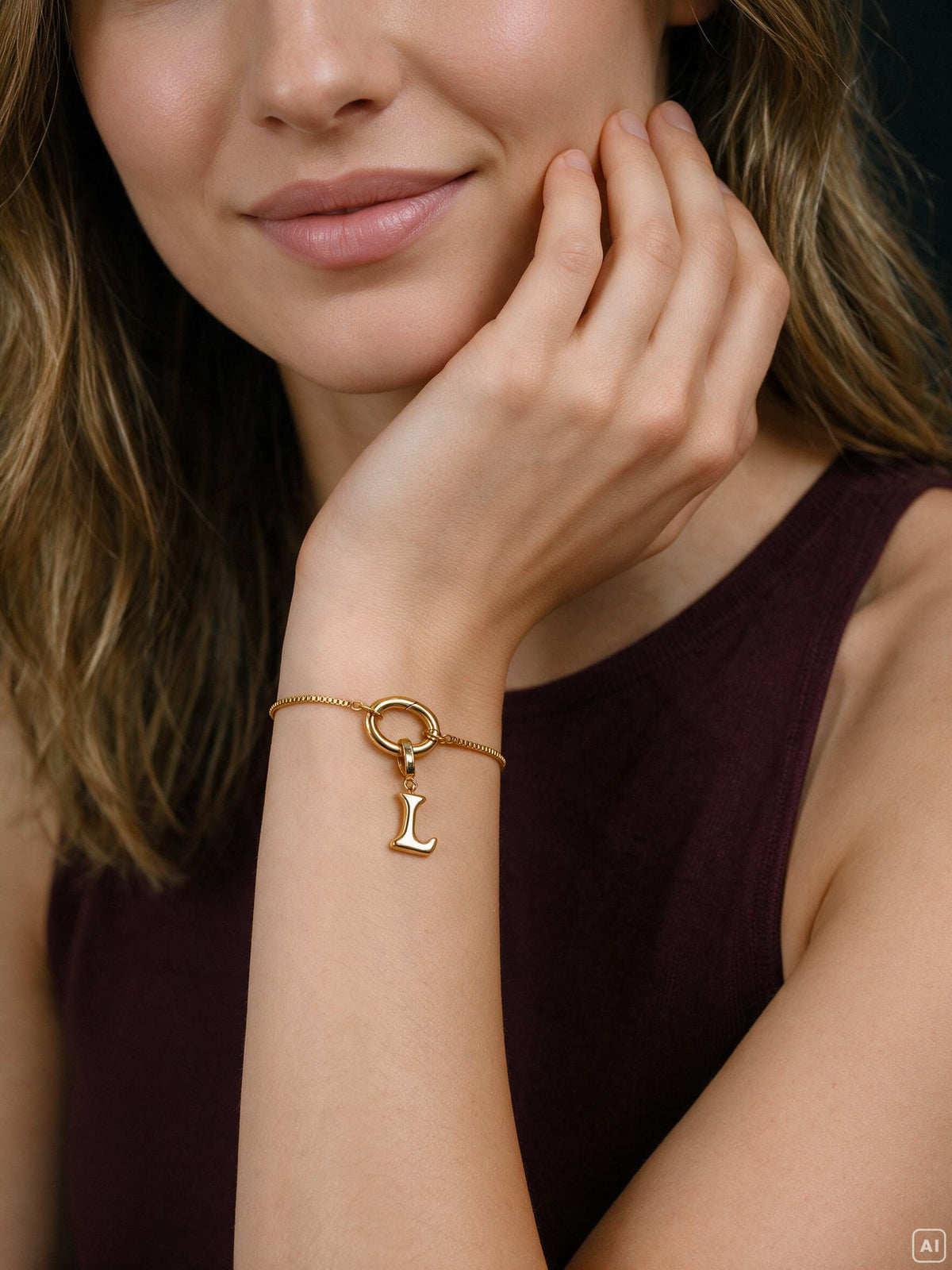 Crush Link Clasp Oval